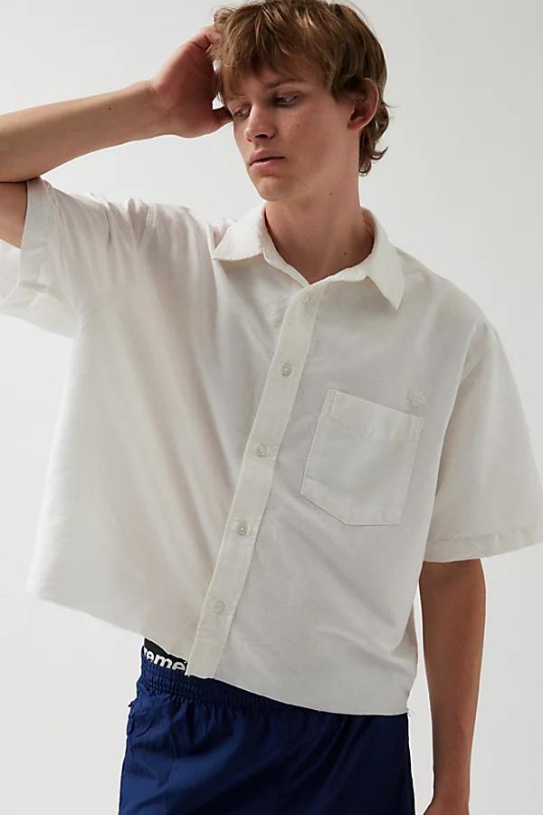 Urban Outfitters UO Solid Cut-Off Oxford Shirt Top Mens at Urban Outfitters Product Image