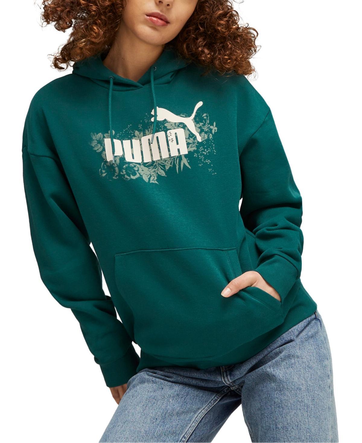 Puma Womens Essential Floral Vibes Graphic Hoodie Product Image