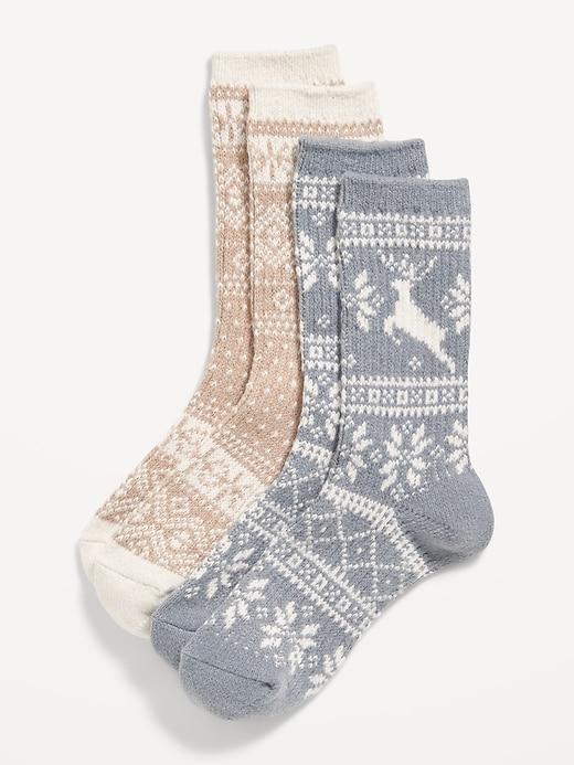 Fair Isle Crew Socks 2-Pack Product Image