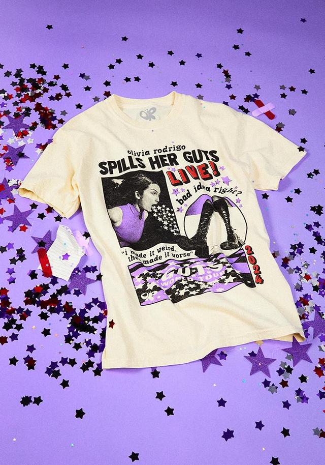 OR spills her GUTS live t-shirt in ivory Product Image