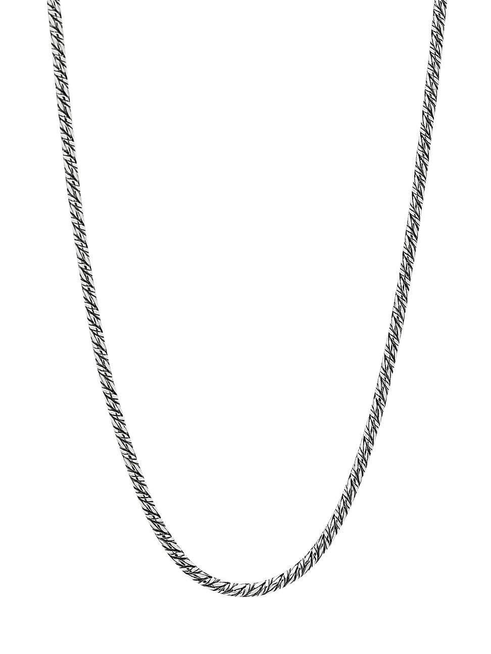 Womens Sterling Silver Woven Chain Necklace Product Image