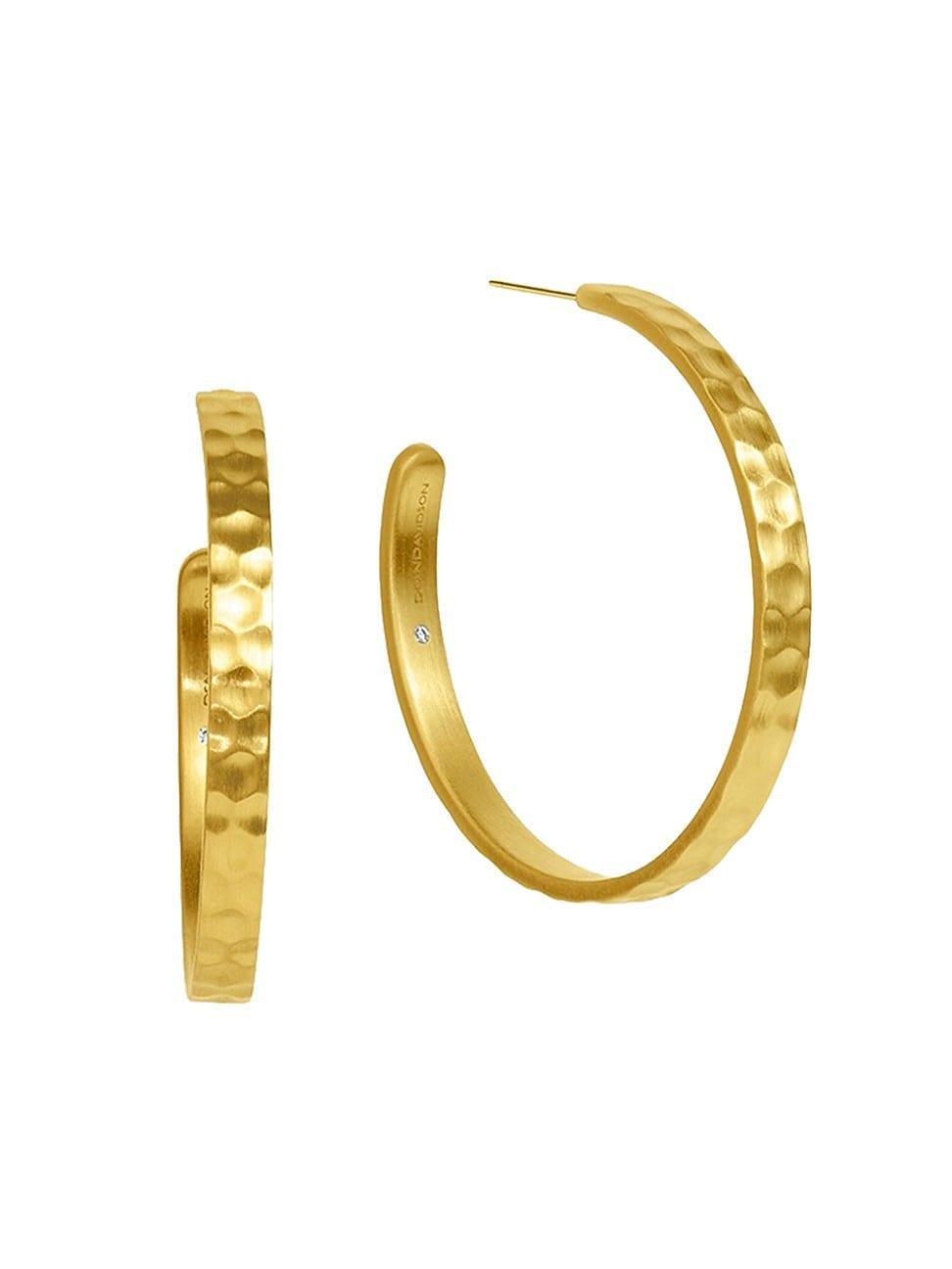 Womens Nomad 22K-Gold-Plated Midi Hoop Earrings Product Image