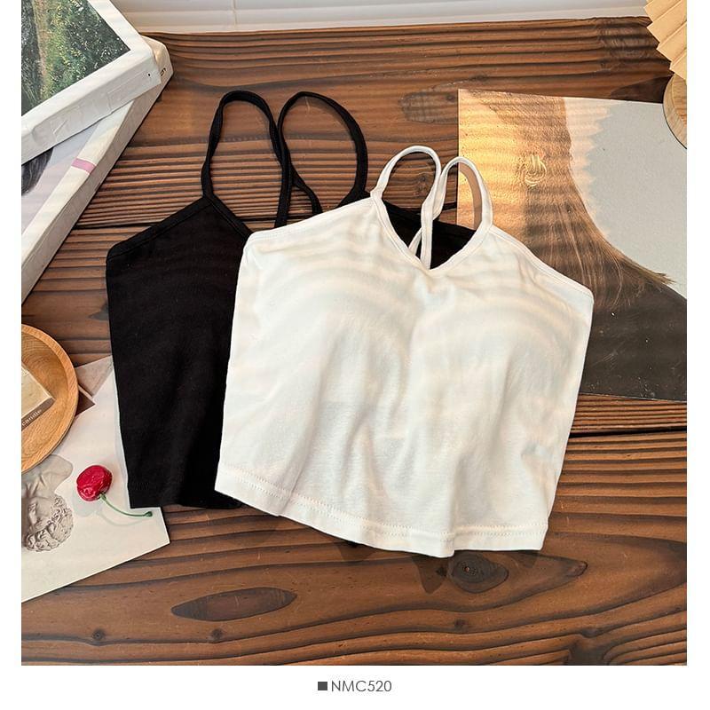 X-Back Cami Top with Pad in 5 Colors Product Image