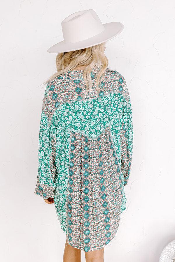 Tucson Brunch Button Up in Green Product Image