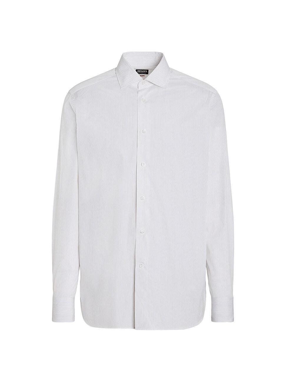 Mens Striped Centoventimila Cotton Shirt Product Image