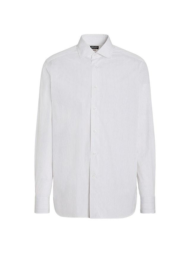 Mens Striped Centoventimila Cotton Shirt Product Image