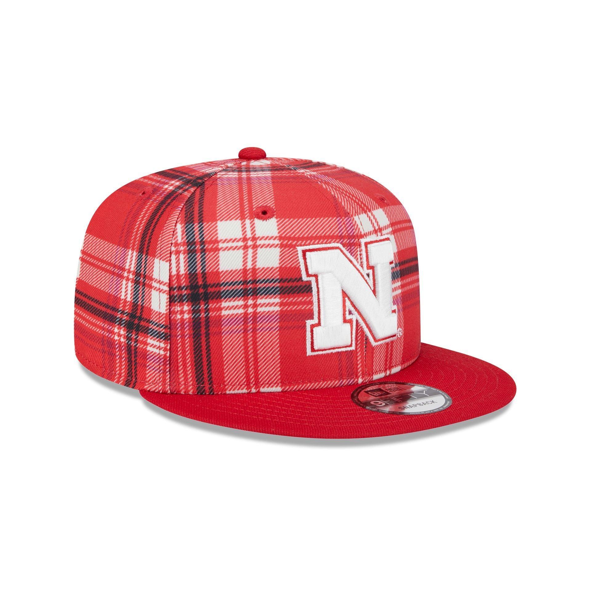 Nebraska Cornhuskers Plaid 9FIFTY Snapback Hat Male Product Image