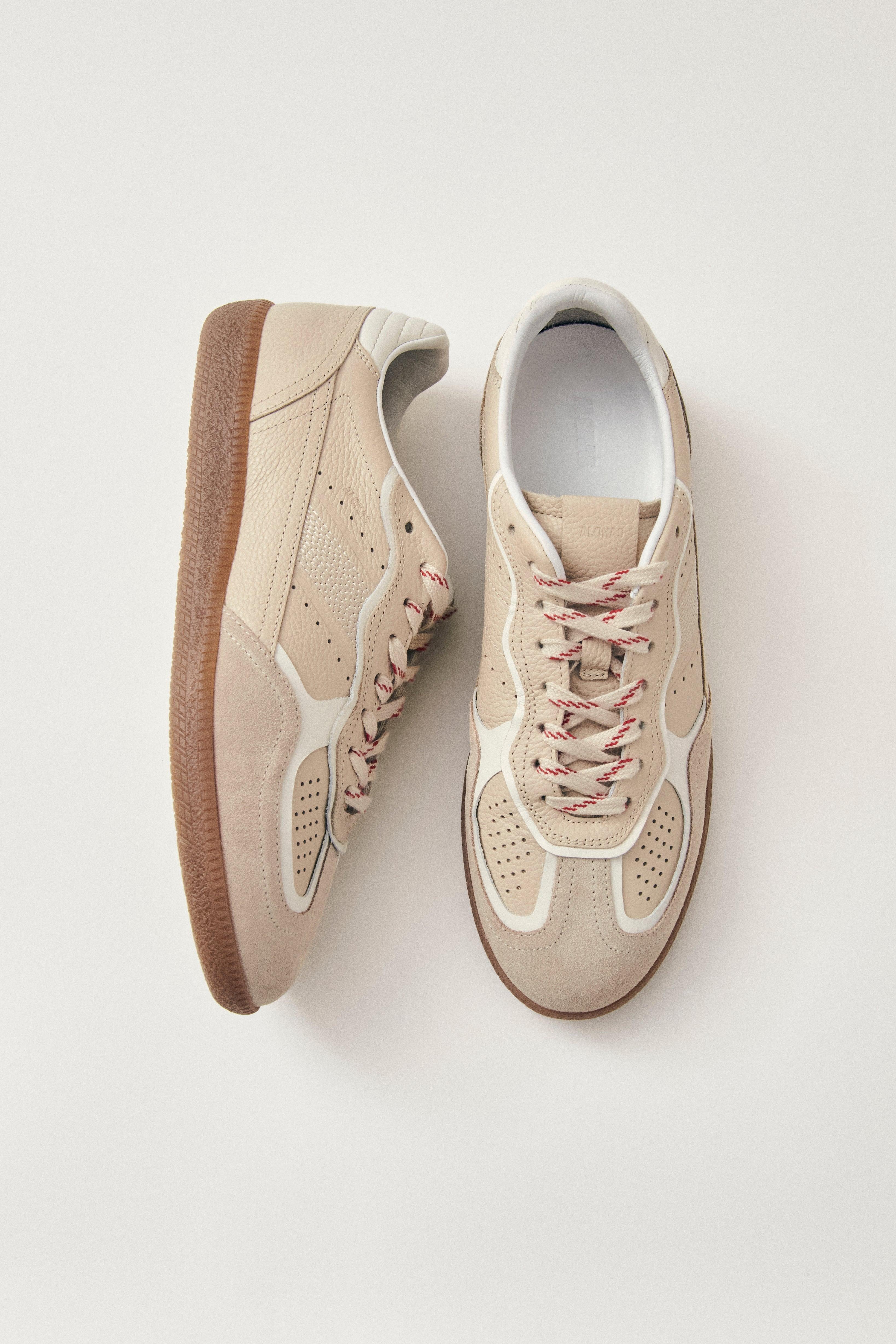 Alohas Tb.490 Rife Leather Sneakers - Rife Grain Cream Product Image