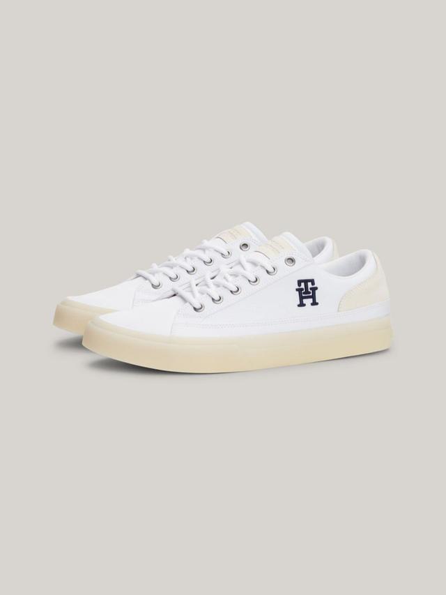 Tommy Hilfiger Men's TH Logo Contrast Sole Sneaker - White - US 11 / EU 44 Product Image