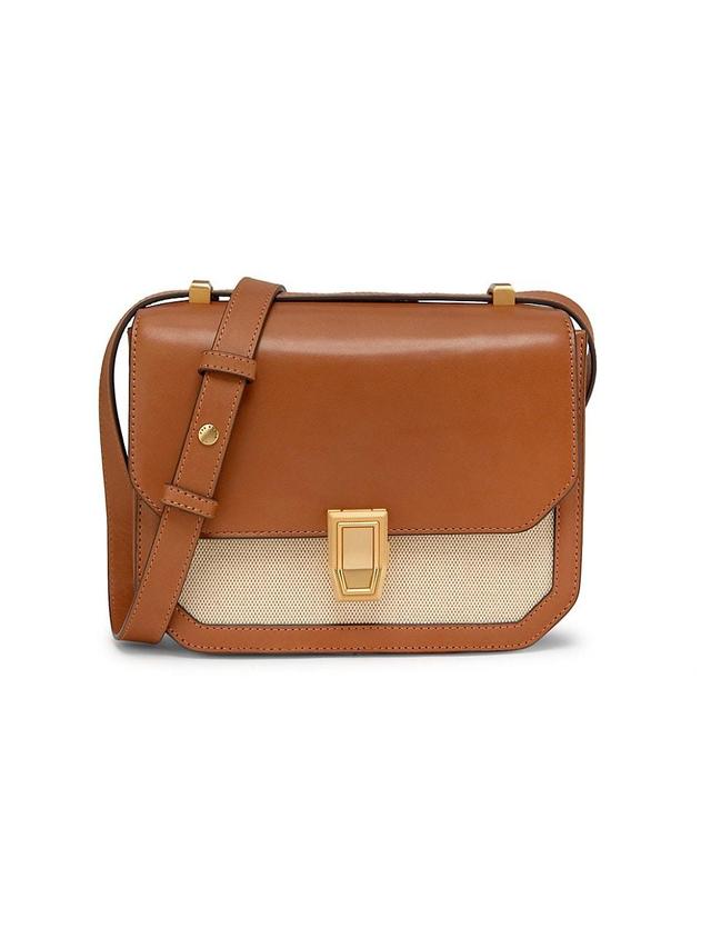 Womens Max Leather & Canvas Crossbody Bag Product Image