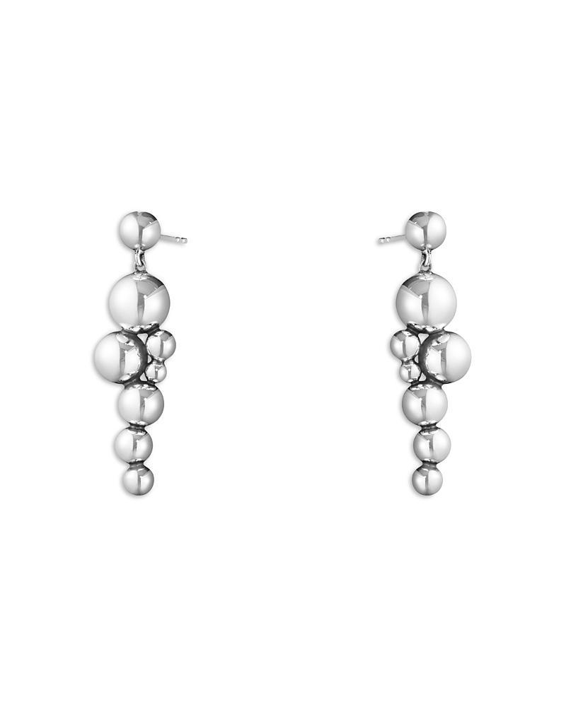 Georg Jensen Sterling Silver Moonlight Grapes Ball Cluster Drop Earrings Product Image