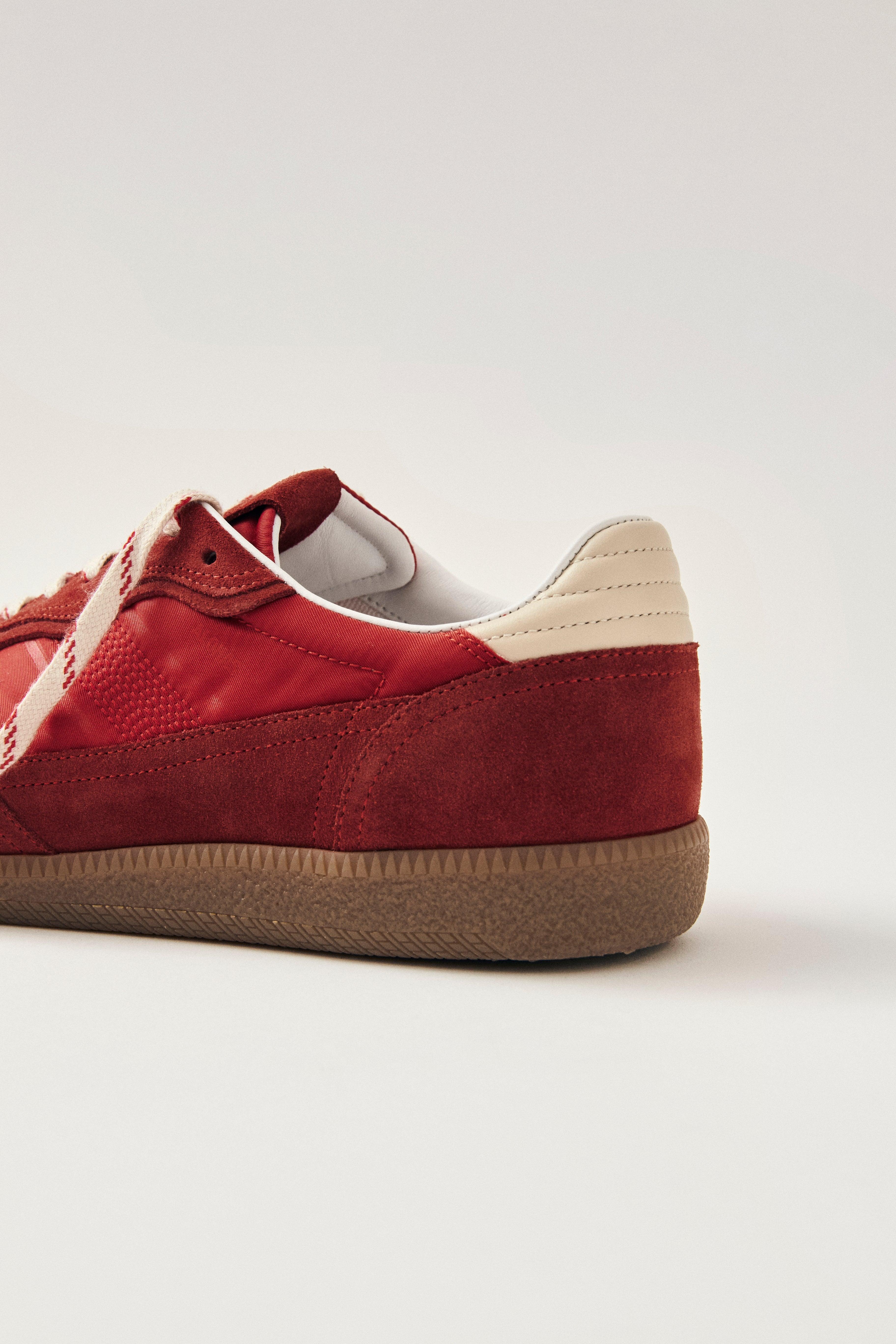 Alohas Tb.490 Rife Leather Sneakers - Rife Sheen Red Product Image