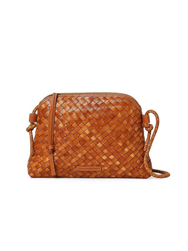 Womens Mallory Woven Leather Crossbody Bag Product Image