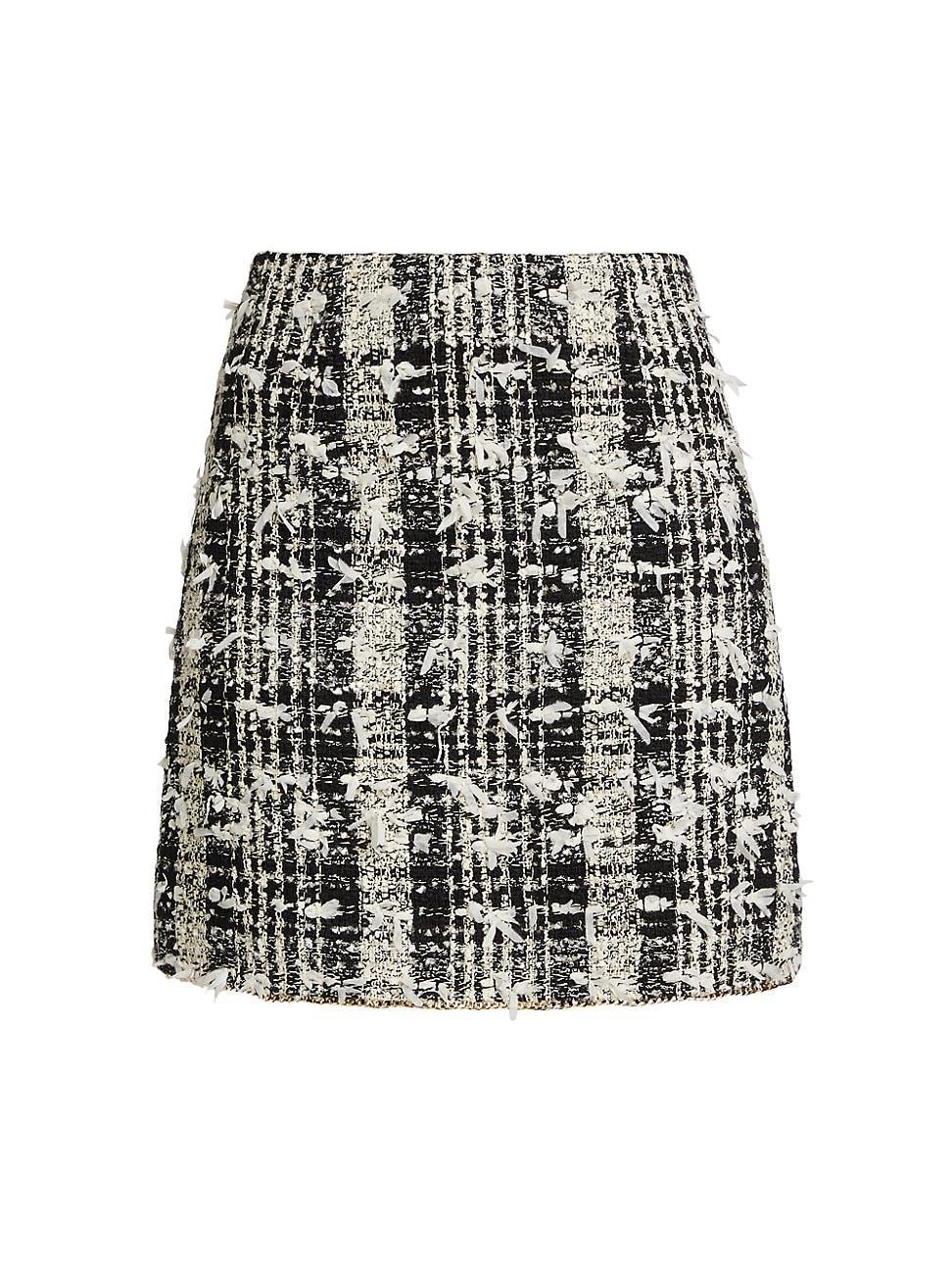 Womens Dune Plaid Tweed Miniskirt product image