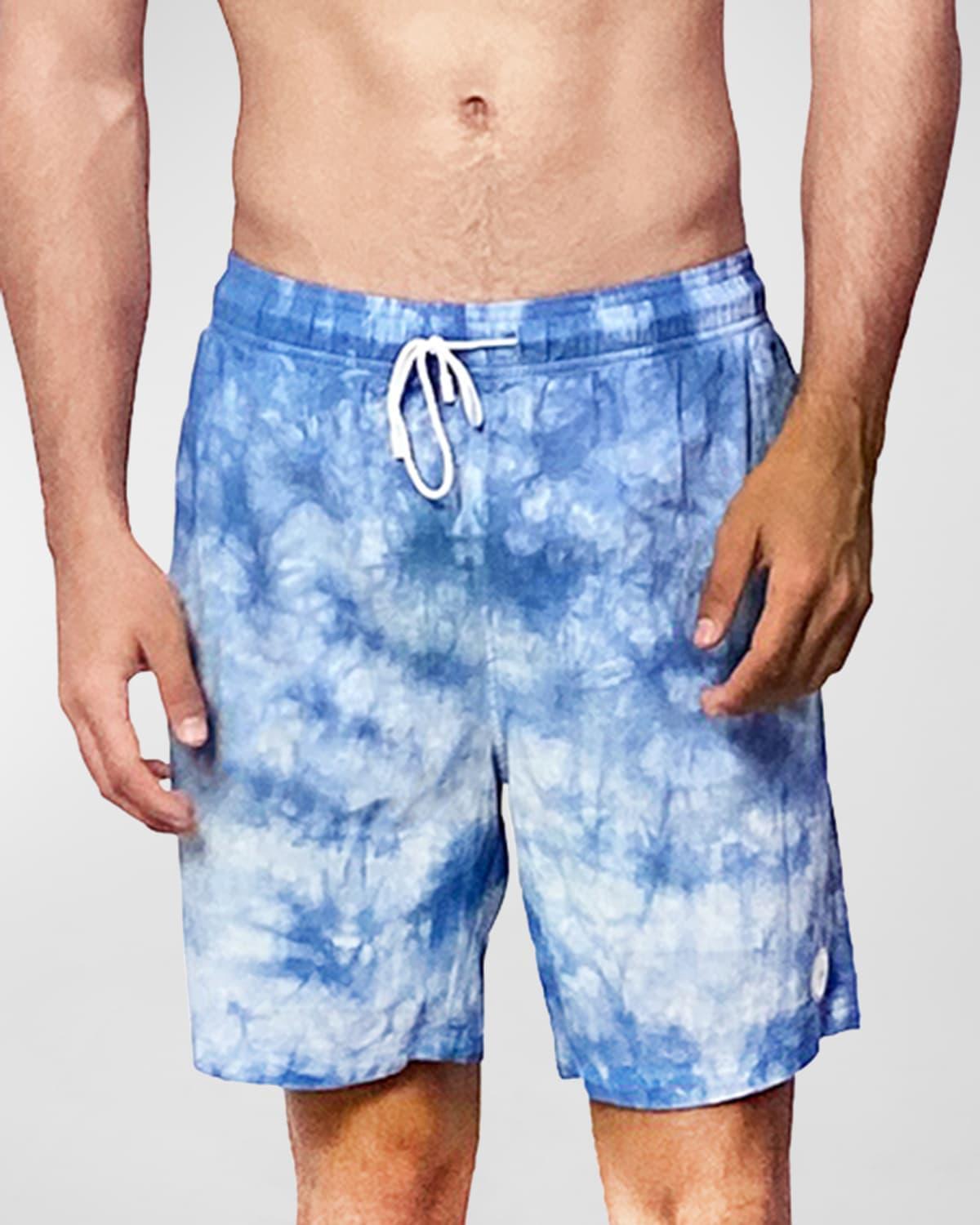 Mens Linen Tie-Dye Shorts Product Image