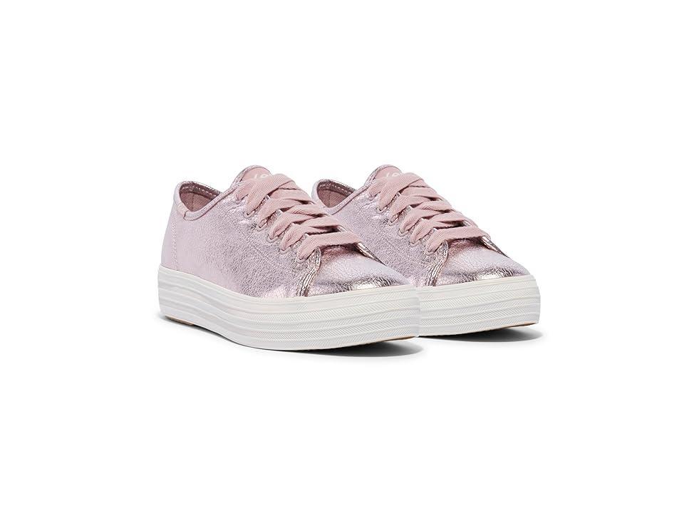 Keds Triple Kick Leather (Mauve Metallic) Women's Lace up casual Shoes Product Image