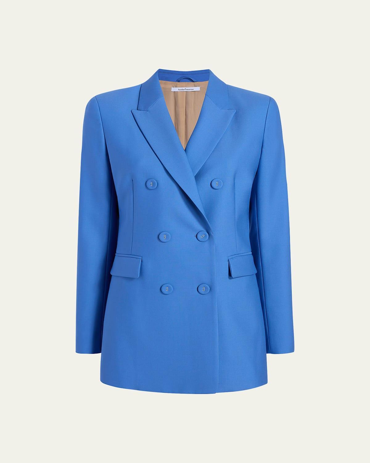 Womens Double-Breasted Wool-Blend Jacket Product Image