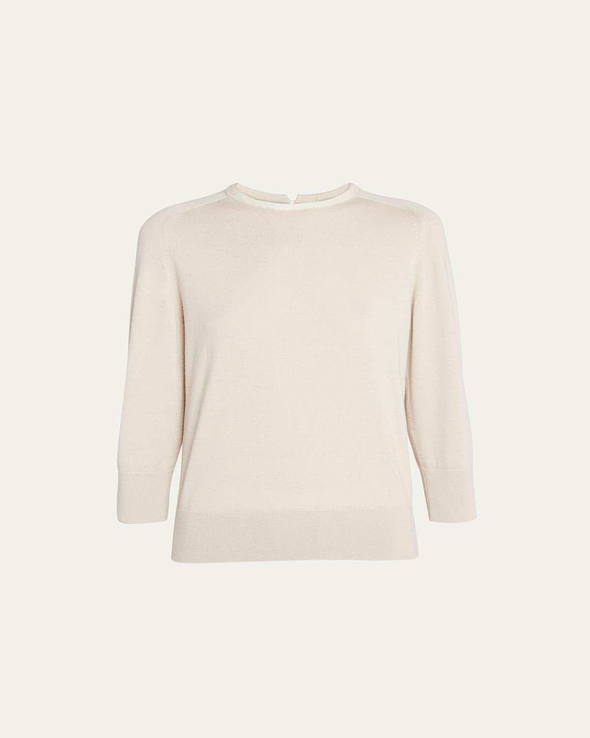 Womens Kiso Cashmere Three-Quarter-Length Sleeve Sweater Product Image