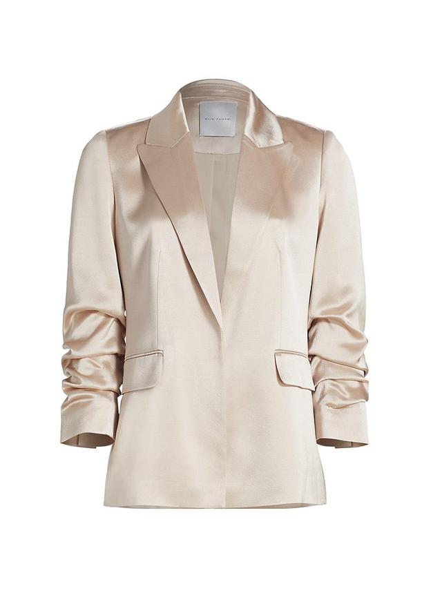 Womens Ashlynn Satin Single-Breasted Blazer Product Image