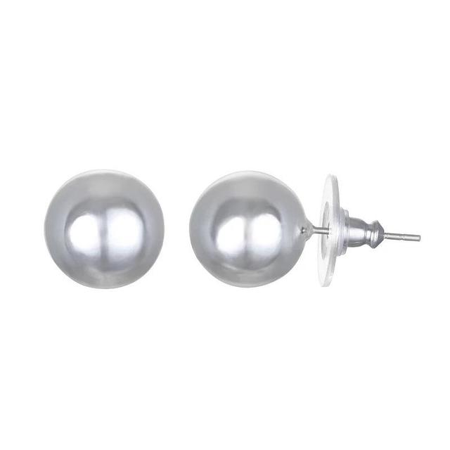 Emberly Silver Tone Metal Ball Stud Earrings, Womens, None Product Image