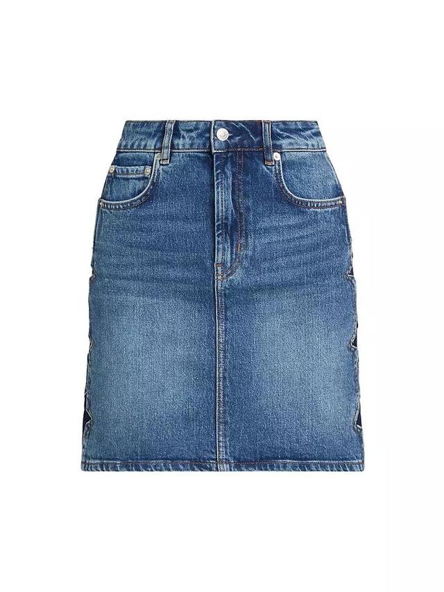 Burbank Denim A-Line Miniskirt Product Image