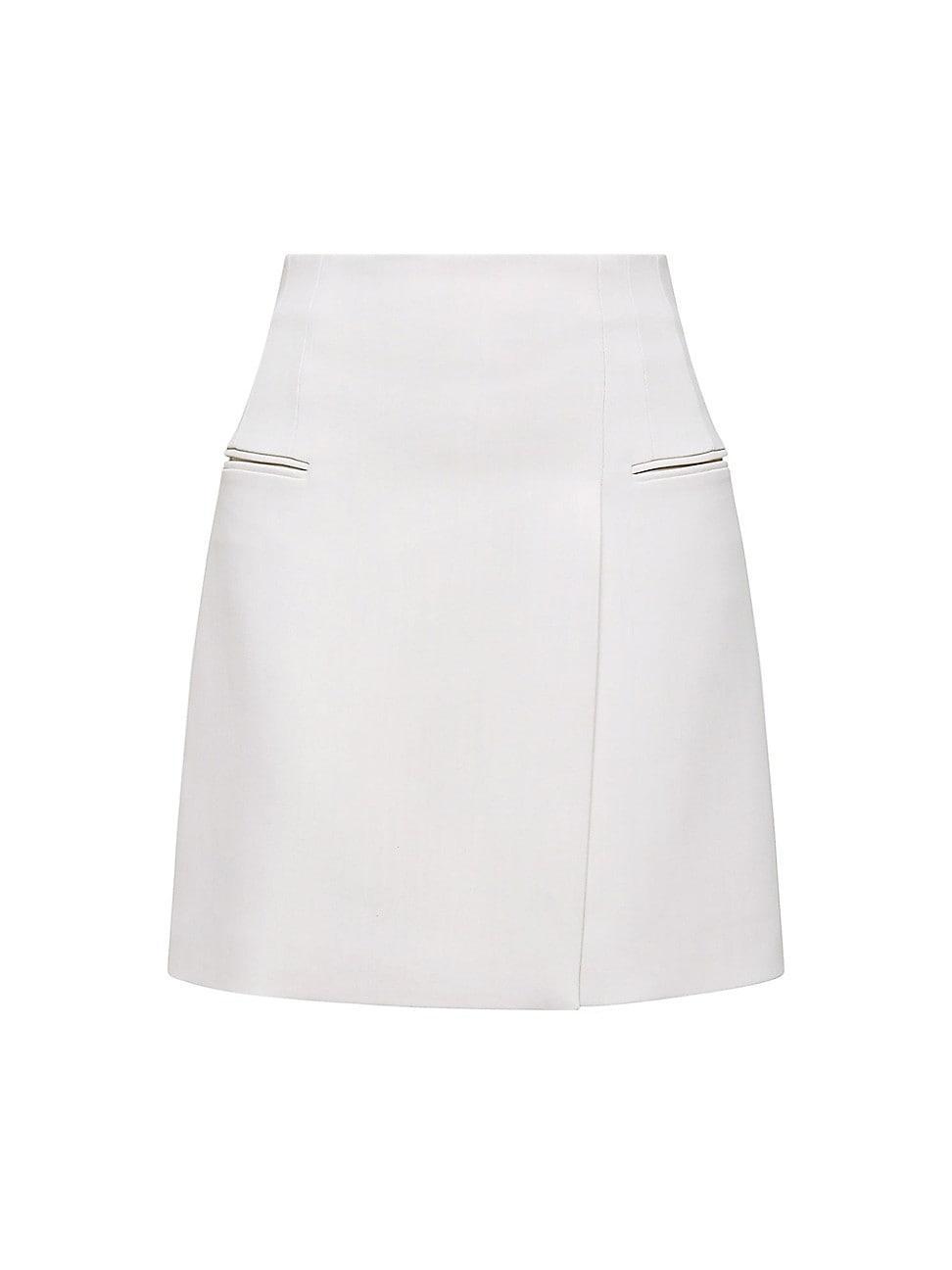 Womens Tailored Mini Wrap Skirt Product Image