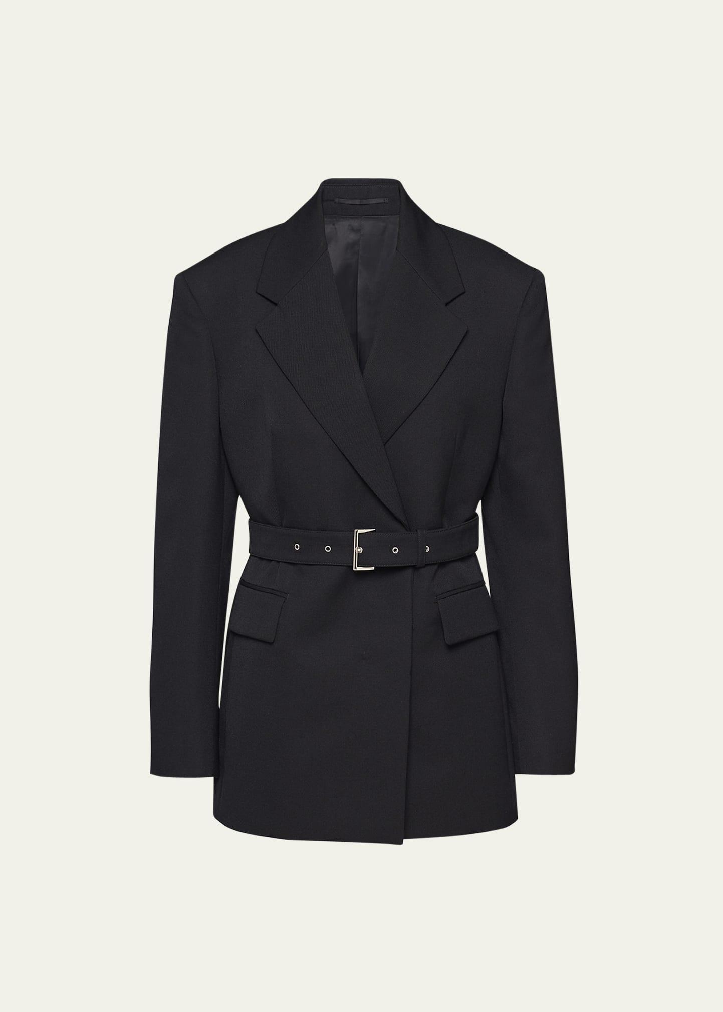 Womens Single-Breasted Gabardine Blazer Product Image