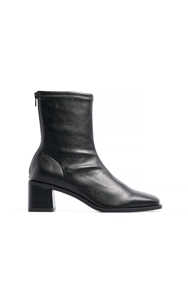 Fitted Block Heel Ankle Boots Product Image