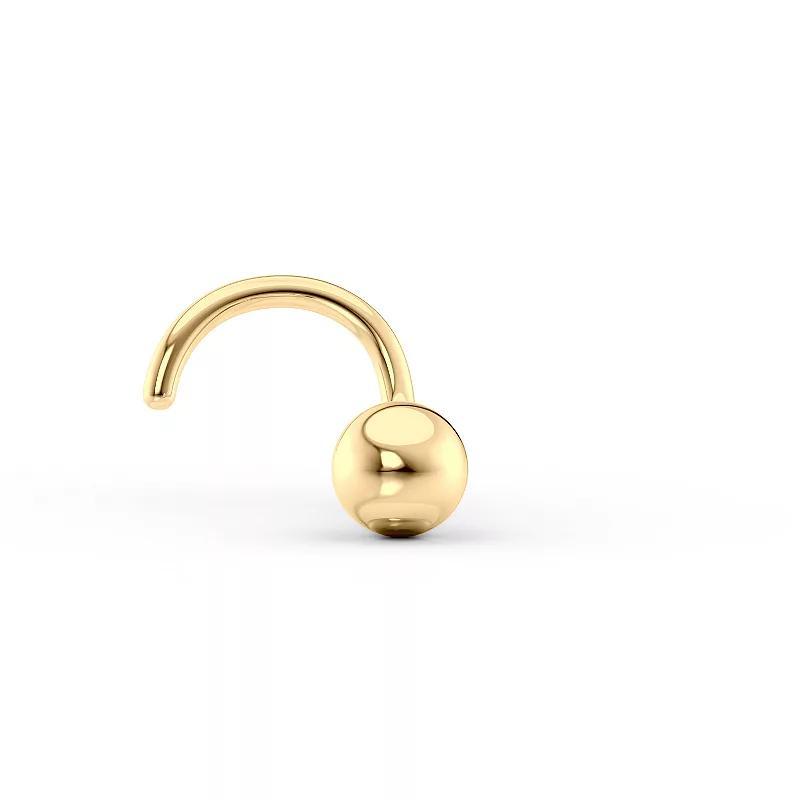 Lila Moon 14k Gold Curved Nose Stud, Womens Product Image