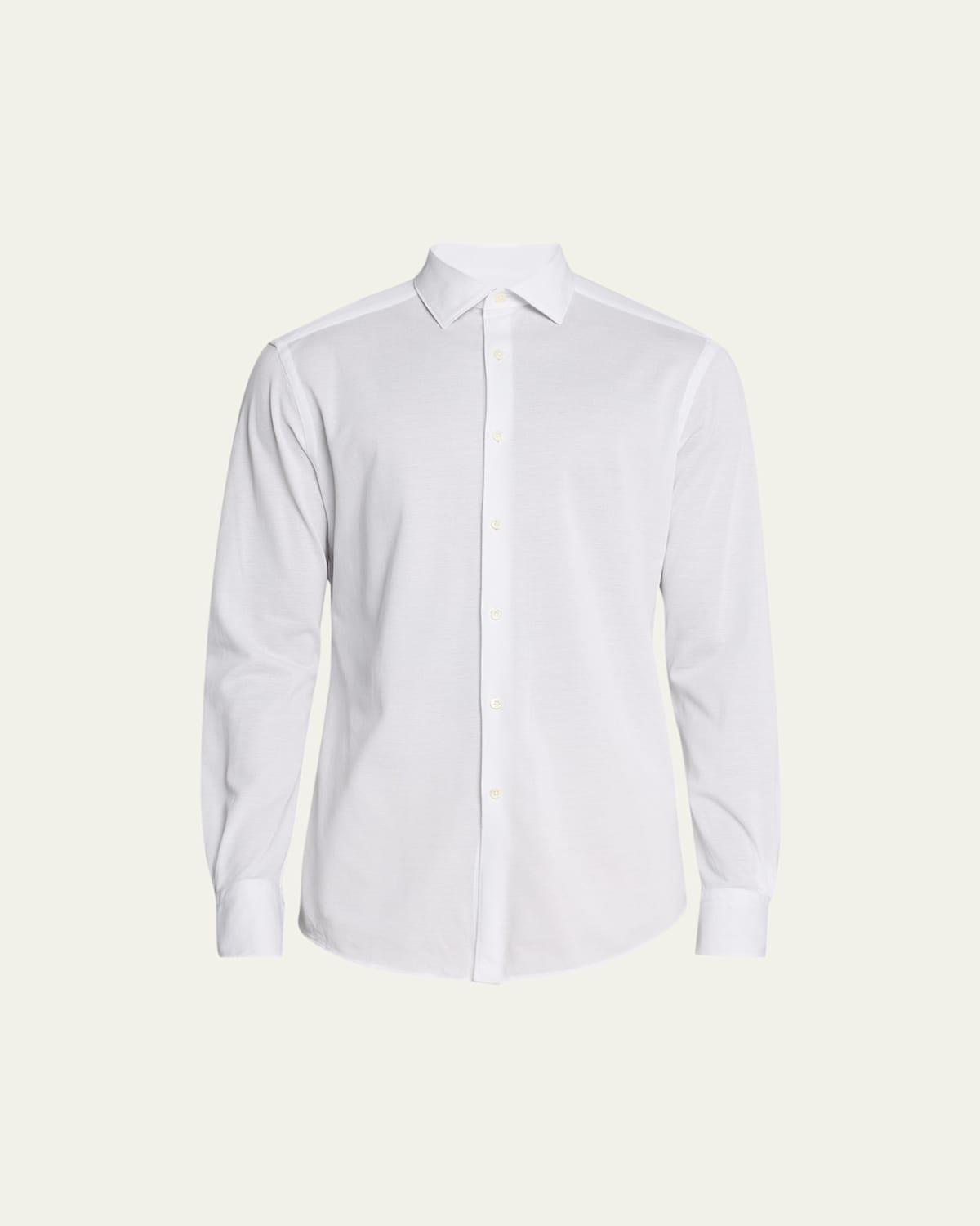 Mens Cotton Pique Sport Shirt Product Image