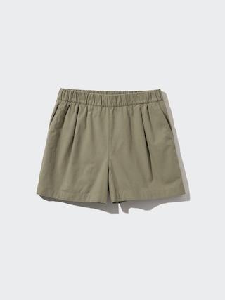 Womens Cotton Easy Shorts Olive XS UNIQLO US Product Image