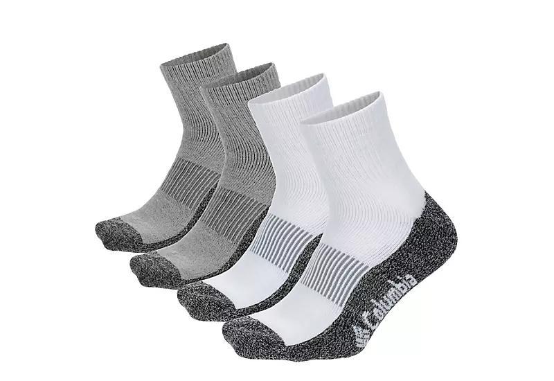 Columbia Men's Moisture Control Quarter Socks 4 Pairs Product Image