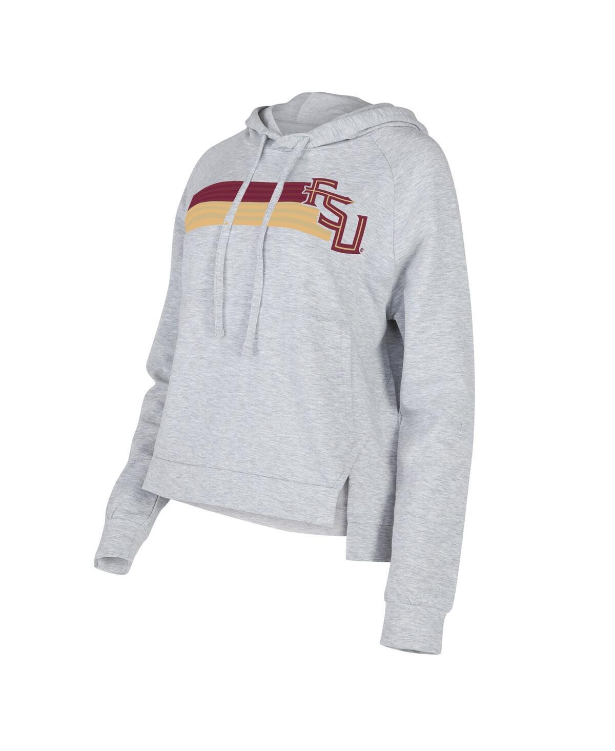 Womens Concepts Sport Gray Florida State Seminoles CedarTri-Blend Raglan Pullover Hoodie Product Image