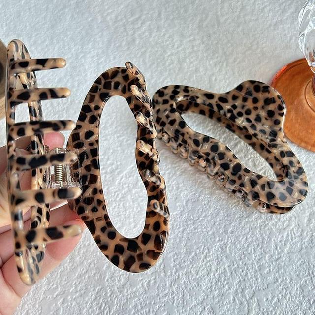 Leopard Print Acetate Hair Claw Clip Product Image