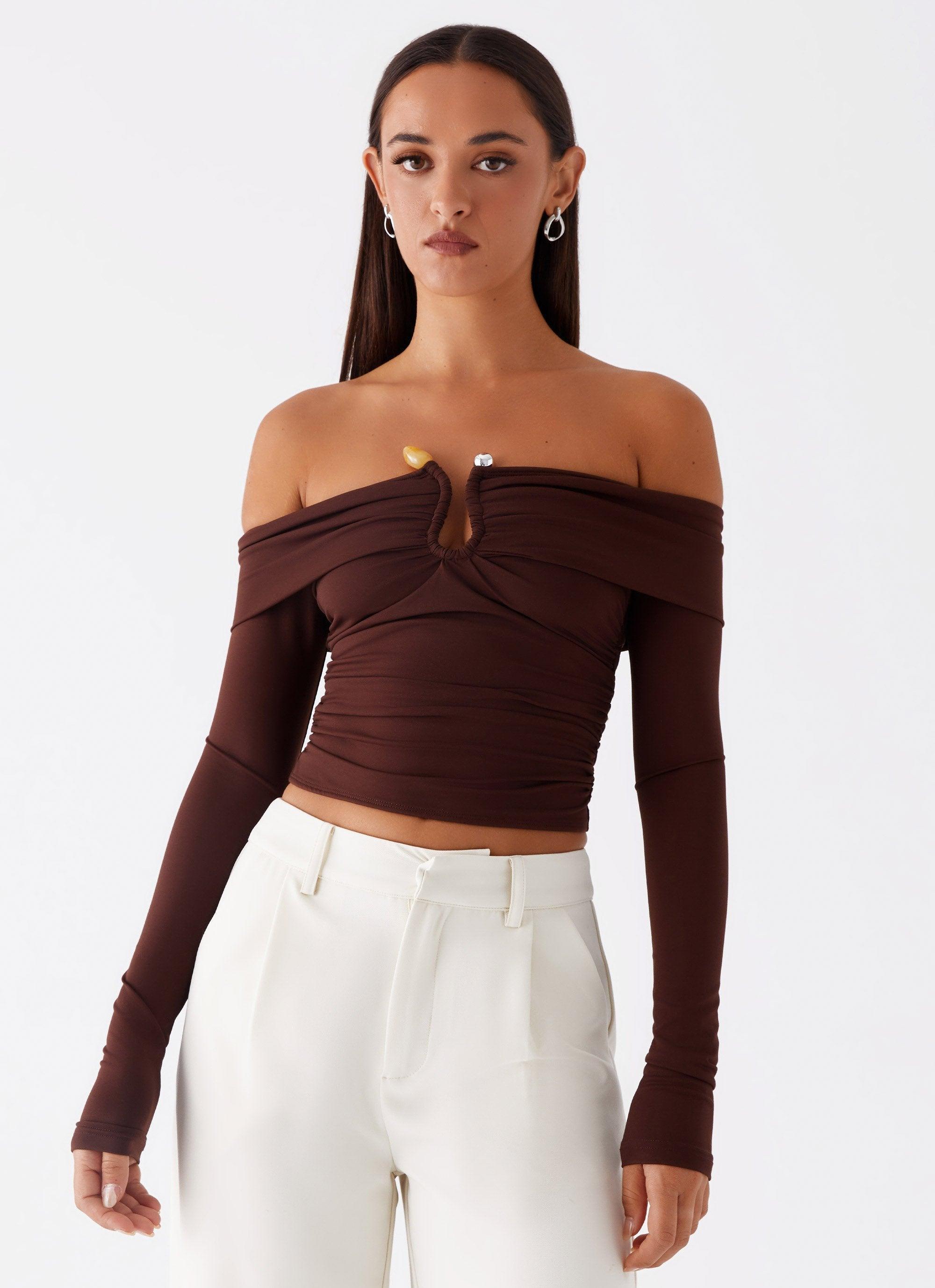 Rudy Long Sleeve Top - Chocolate Product Image