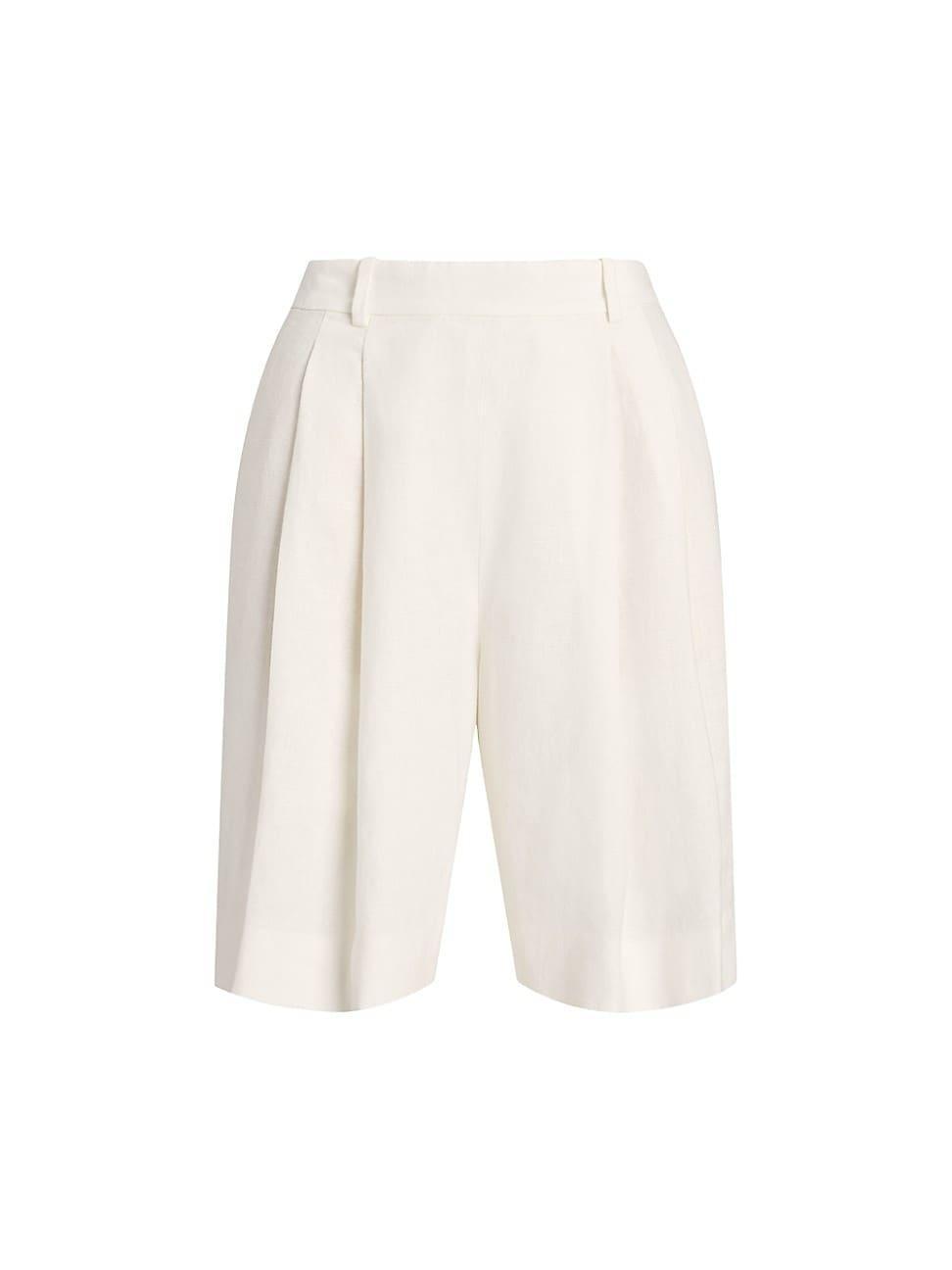 Womens Linen Tailored Shorts Product Image