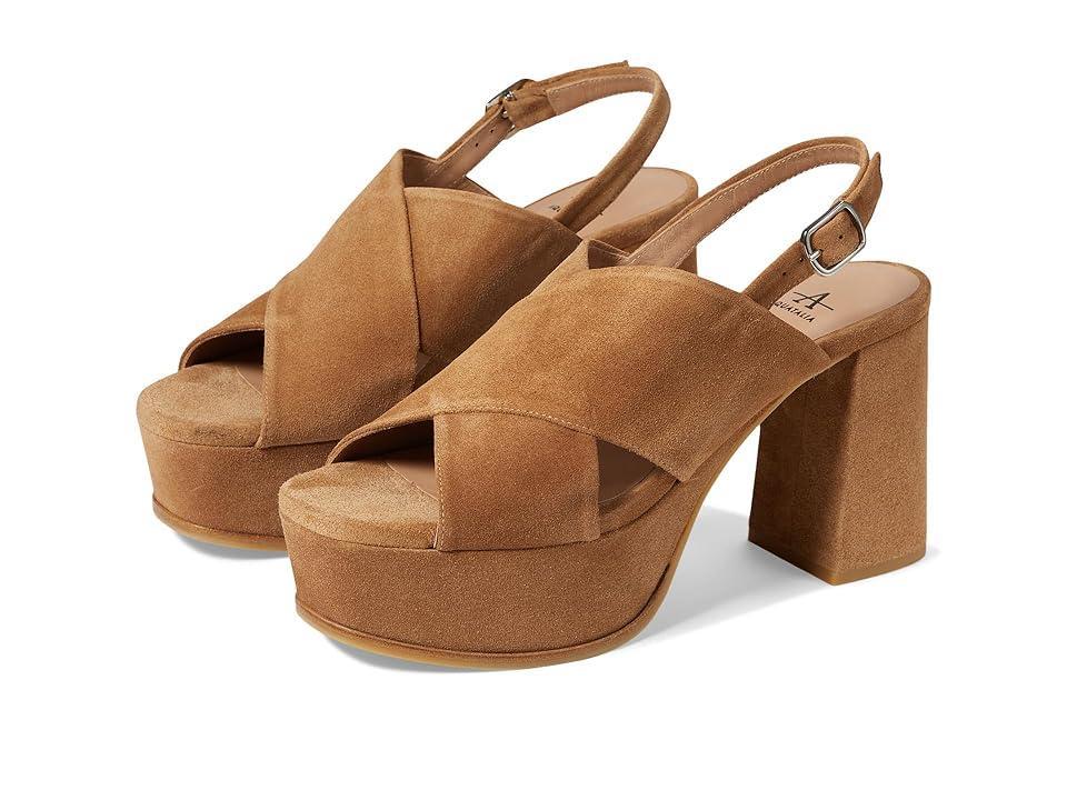 Aquatalia Nadina Suede Platform Sandal (Whiskey) Women's Shoes Product Image