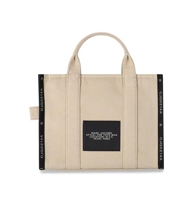 The Jacquard Small Tote Bag In Beige Product Image