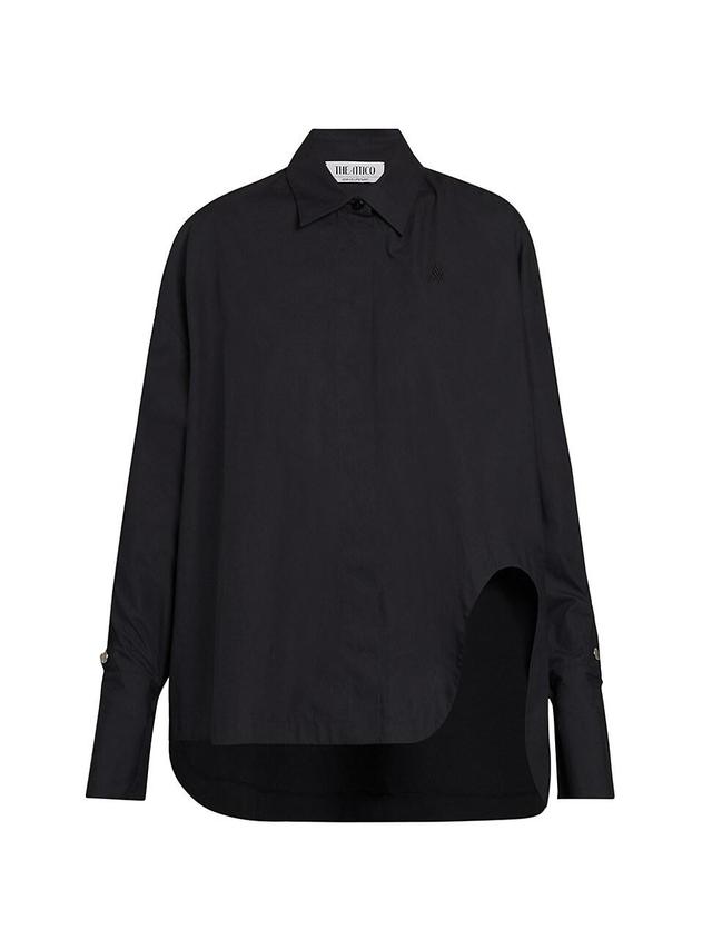 Womens Oversized Poplin Cut-Out Shirt Product Image