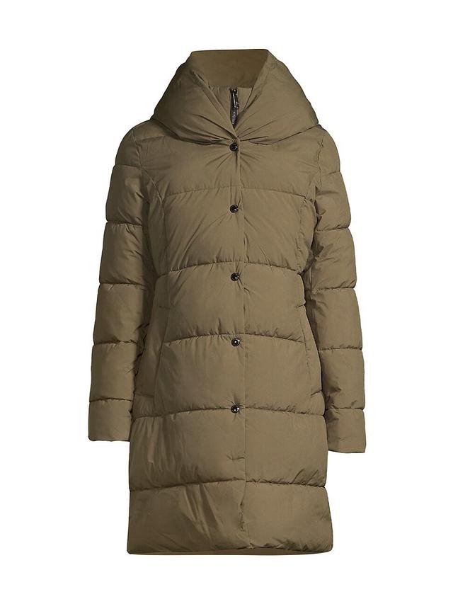 Womens Hooded Bib Puffer Coat Product Image