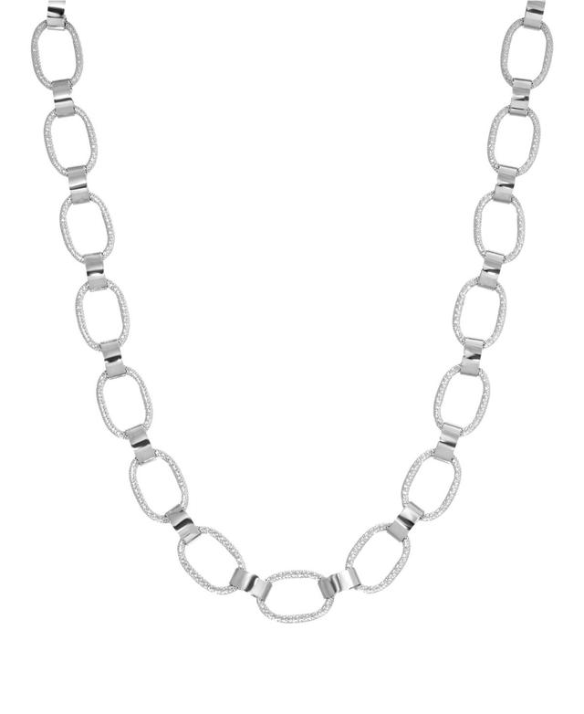 1928 Silver Tone Shimmer Link Necklace, Womens Product Image