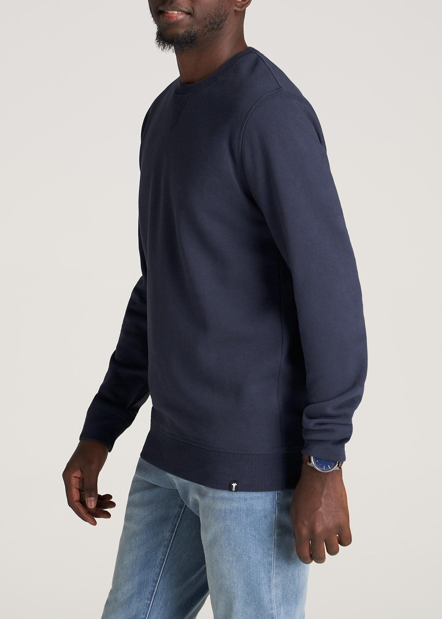 Wearever Fleece Crewneck Tall Men's Sweatshirt in Navy Product Image