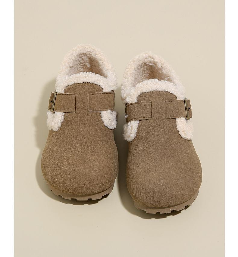 Buckled Fleece-Lined Loafers Product Image