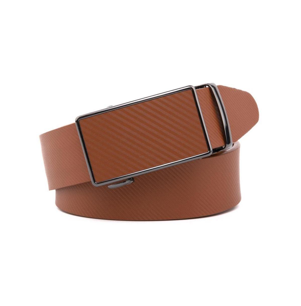 Mens Sliding Buckle Adjustable Leather Ratchet Belt Product Image