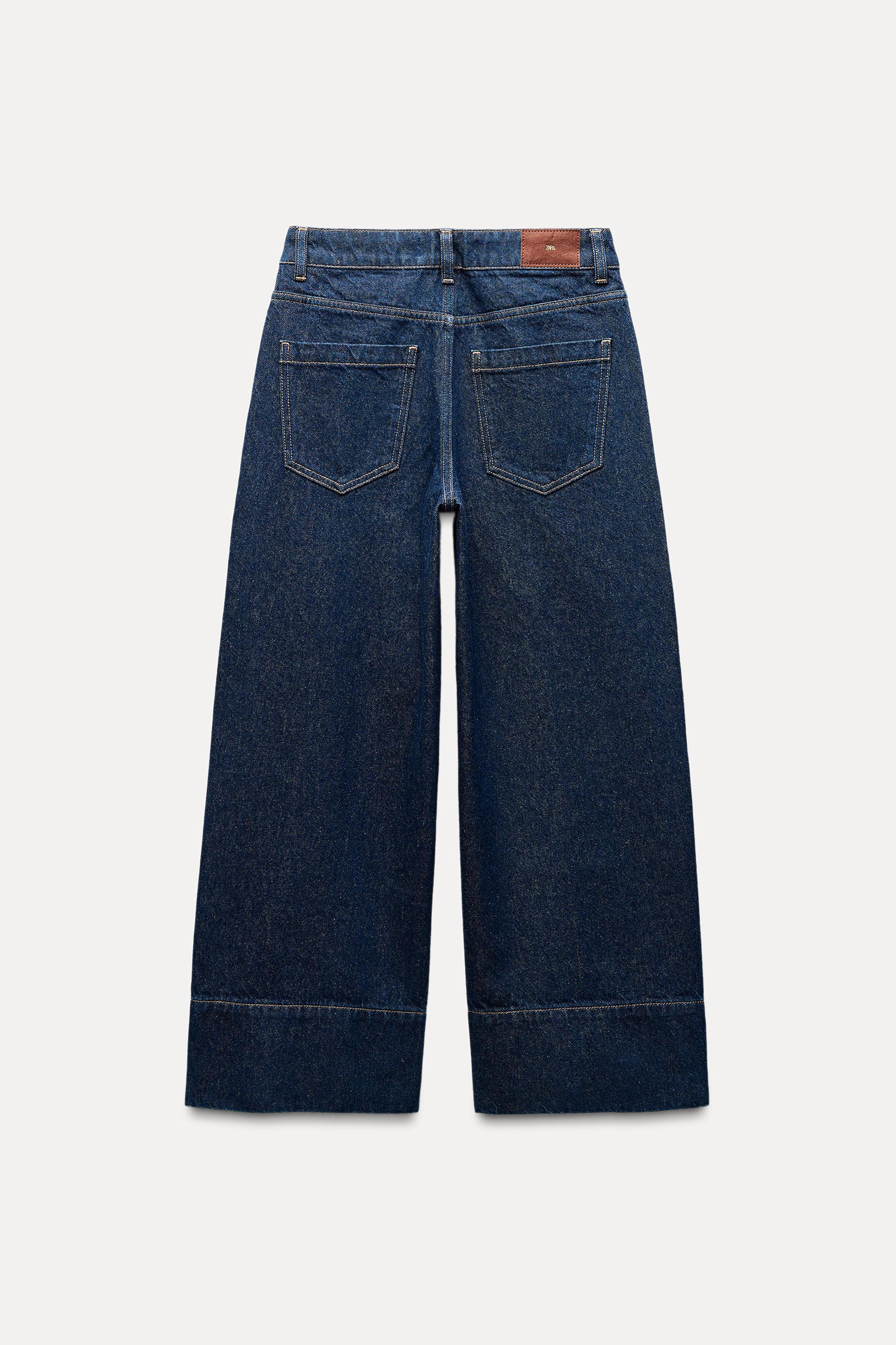 HIGH-WAISTED Z1975 CROPPED WIDE LEG JEANS Product Image