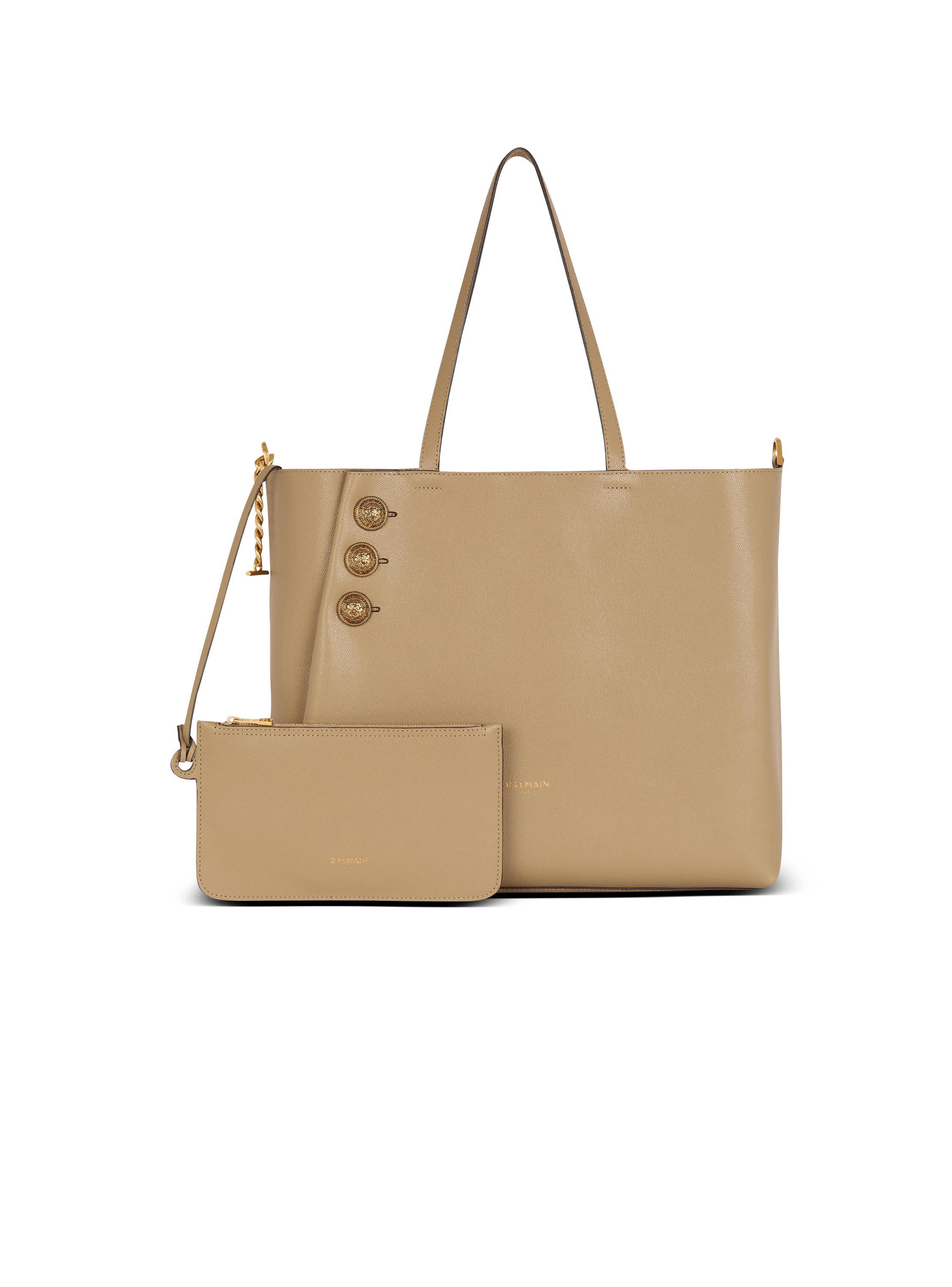 Emblème grained calfskin tote bag Product Image