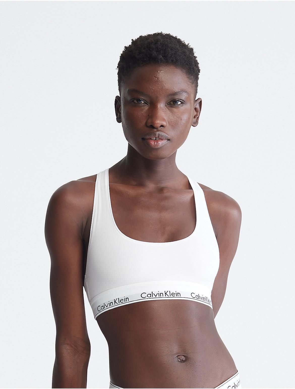 Calvin Klein Modern Cotton Unlined Bralette F3785, Womens Black Product Image