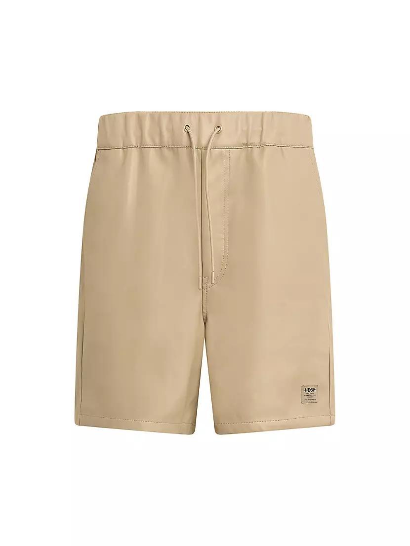 Faux Leather Drawstring Shorts Product Image