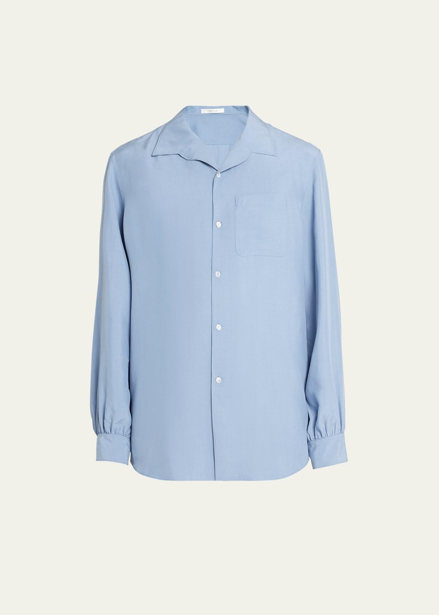 Mens Kiton Open-Collar Silk Button-Front Shirt Product Image