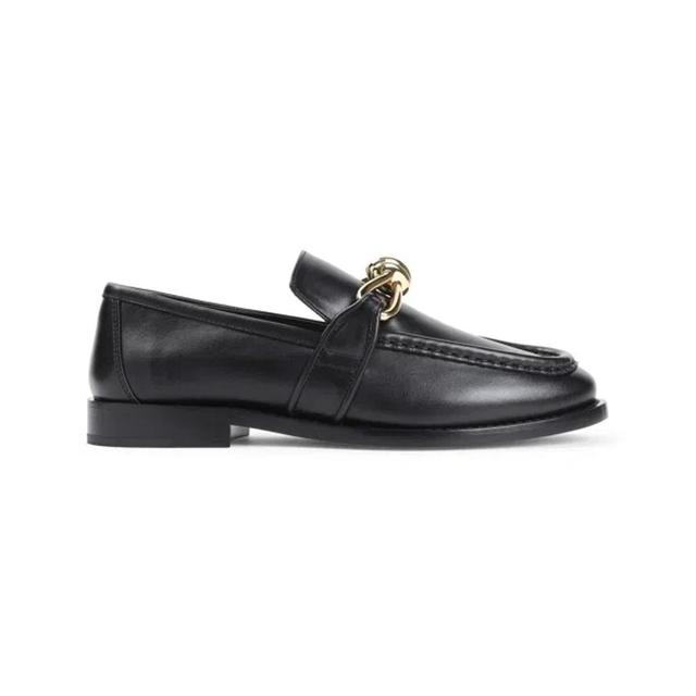 Astaire Leather Loafers Gold Detail In Black Product Image